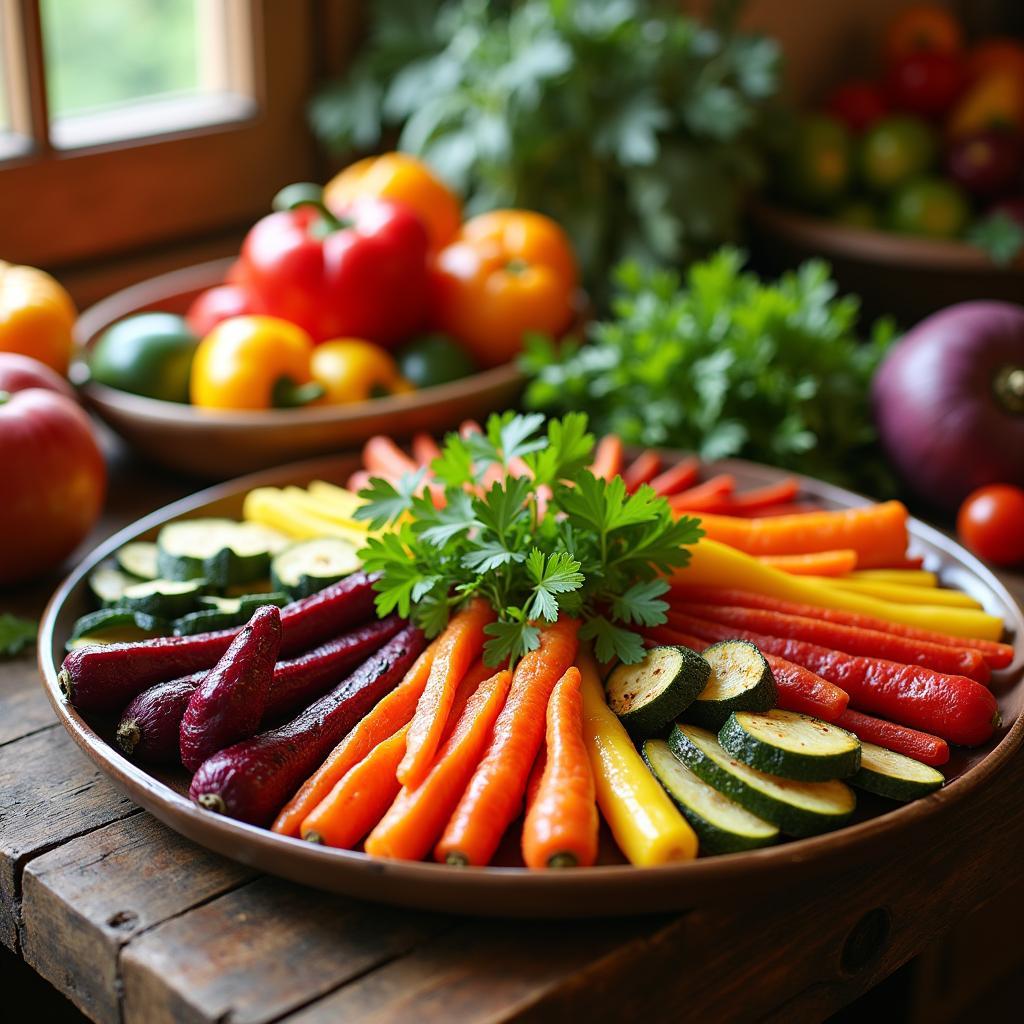 Rainbow Roasted Vegetable Medley with Herb Infusion