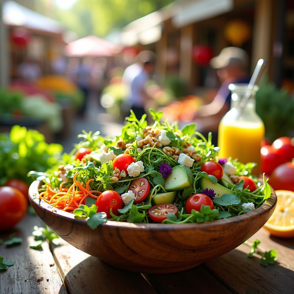 Microgreens Medley Salad with Citrus Vinaigrette