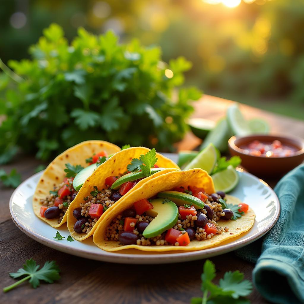 Spicy Kidney Bean & Quinoa Tacos