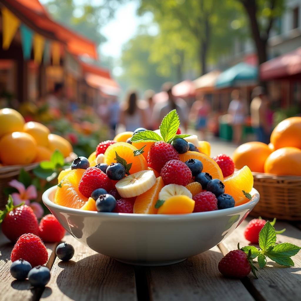 Exotic Citrus and Berry Fruit Salad with Honey-Lime Drizzle