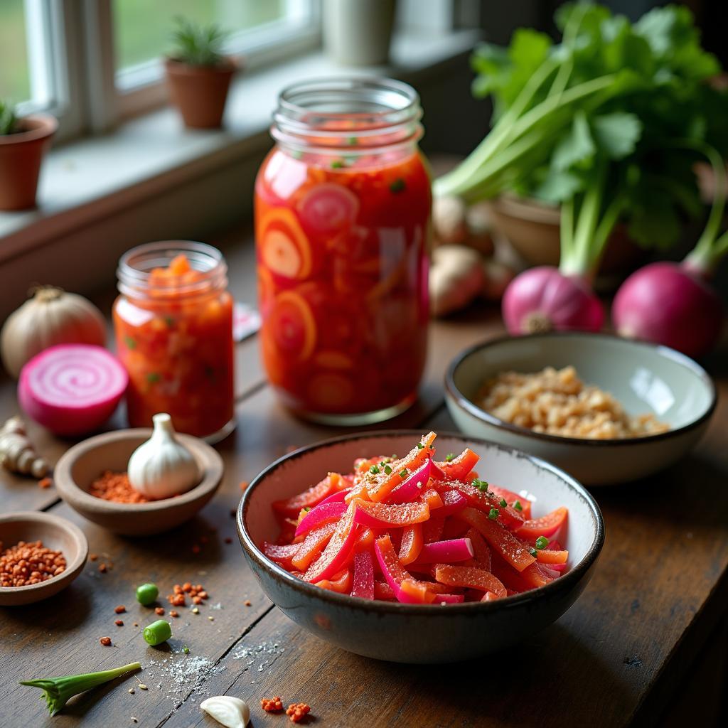 Spicy Fermented Radish Kimchi