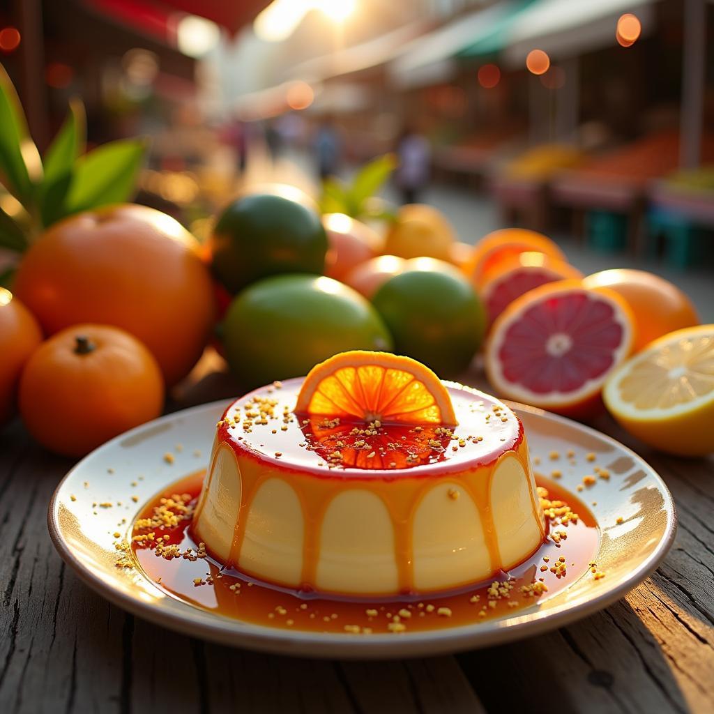 Velvet Caramel Flan with a Zesty Citrus Twist