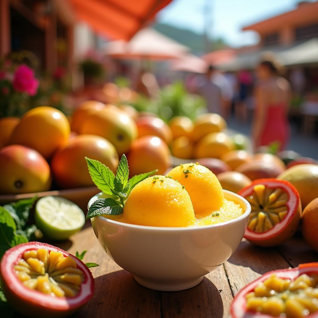 Exotic Mango and Passionfruit Sorbet