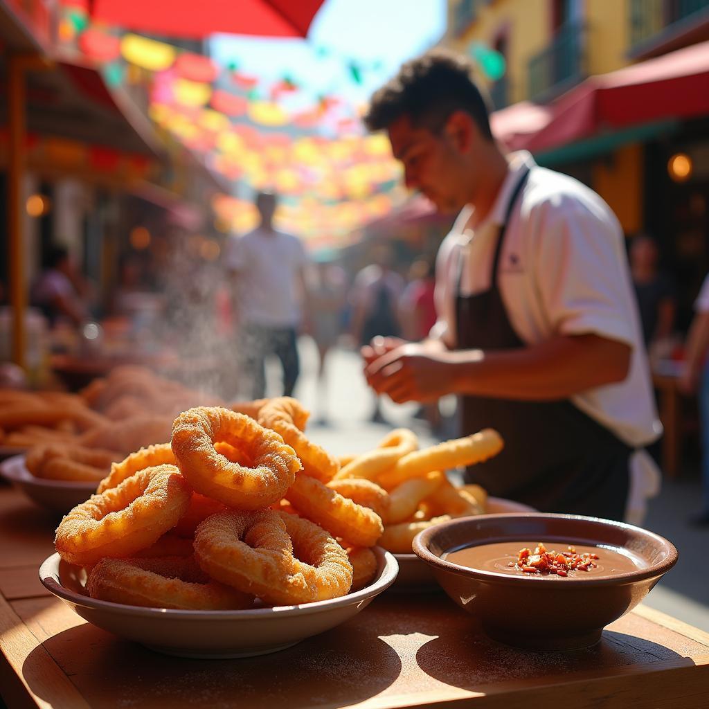 Heavenly Chocolate-Spiced Churros with Vanilla Dipping Sauce