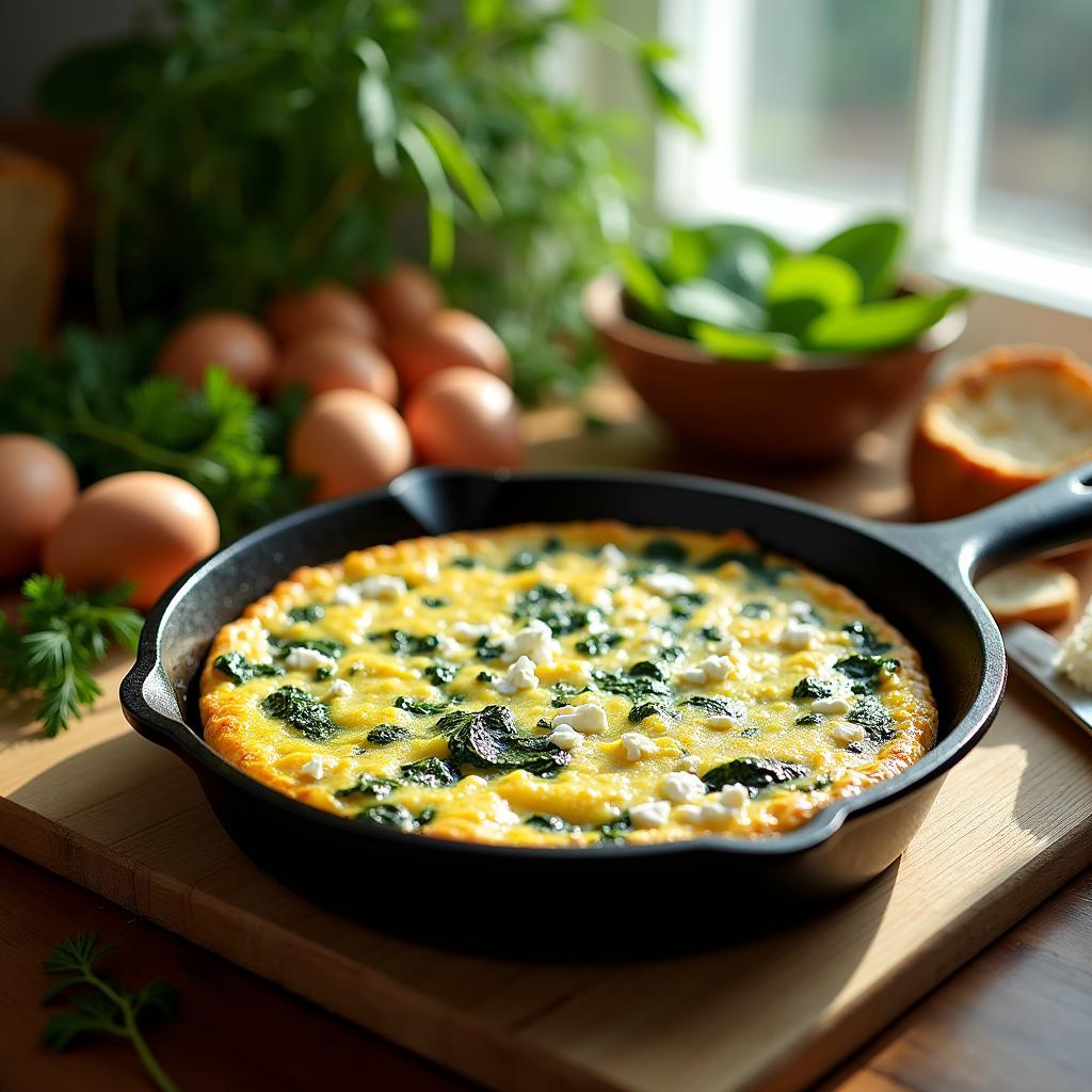 Herbed Spinach and Feta Frittata