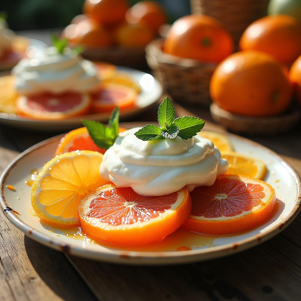 Brûléed Citrus Medley with Cardamom Whipped Cream