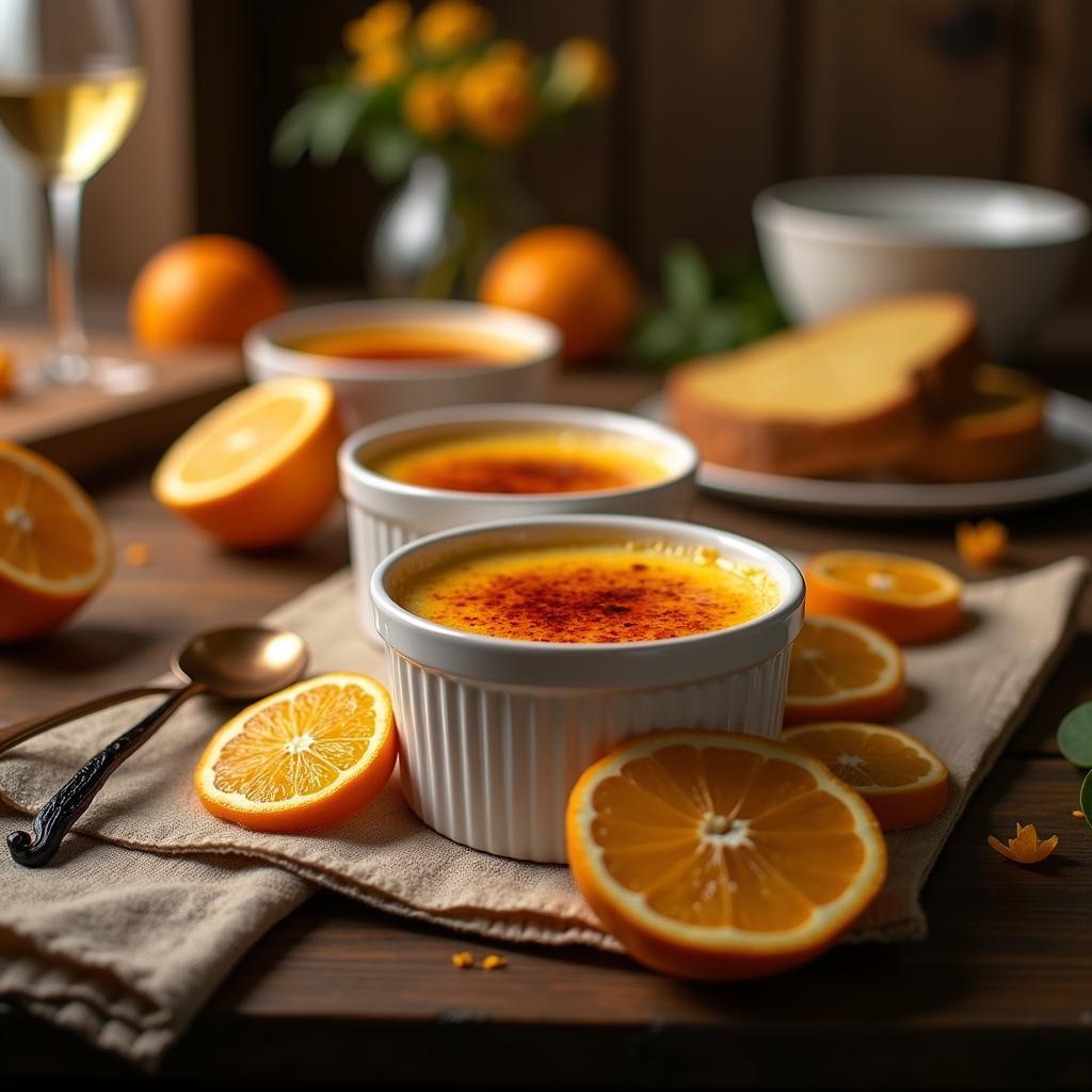 Vanilla Bean Crème Brûlée with a Citrus Twist