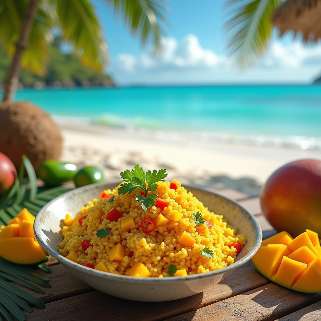 Spiced Coconut Rice with Mango Salsa