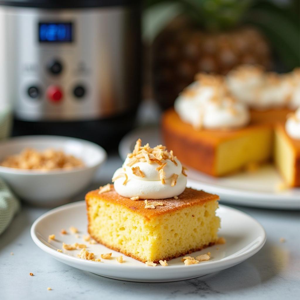 Caribbean Cloud Rum Cake with Vanilla Whipped Ganache