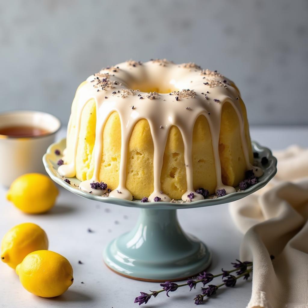 Cloud Nine Chiffon Cake with Lemon Lavender Glaze