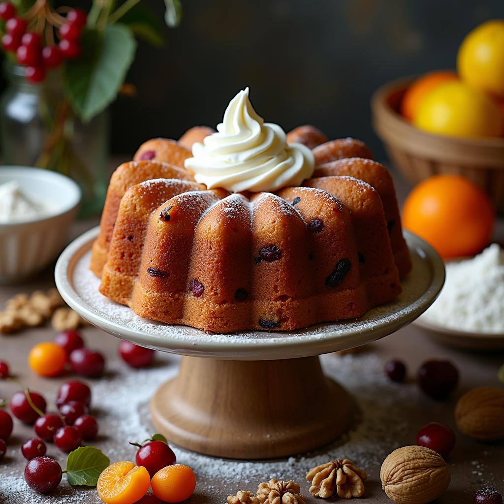 Whimsical Spiced Fruit Cake with a Citrus Twist