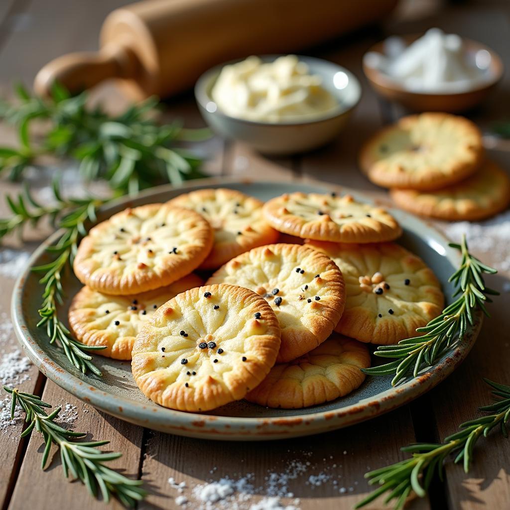 Herbed Homemade Crackers