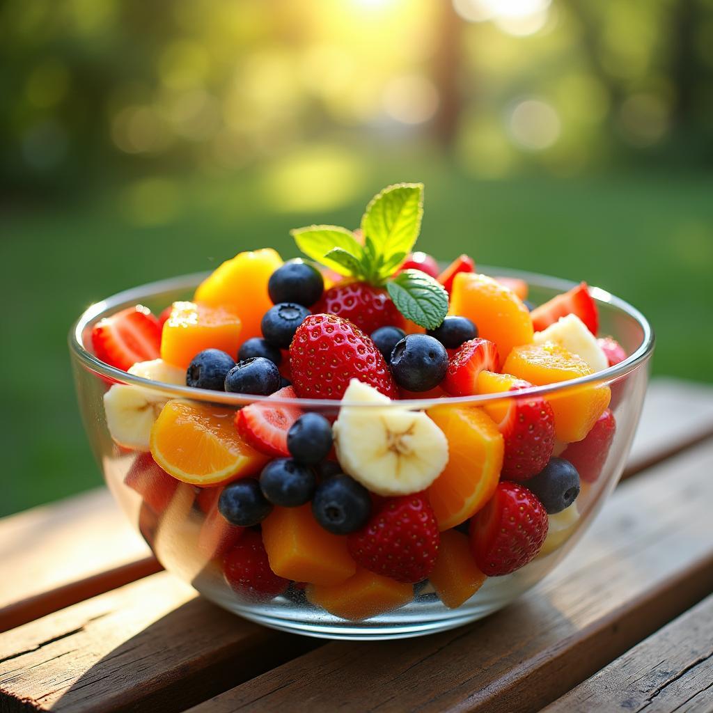 Sunset Fruit Salad with Citrus Drizzle