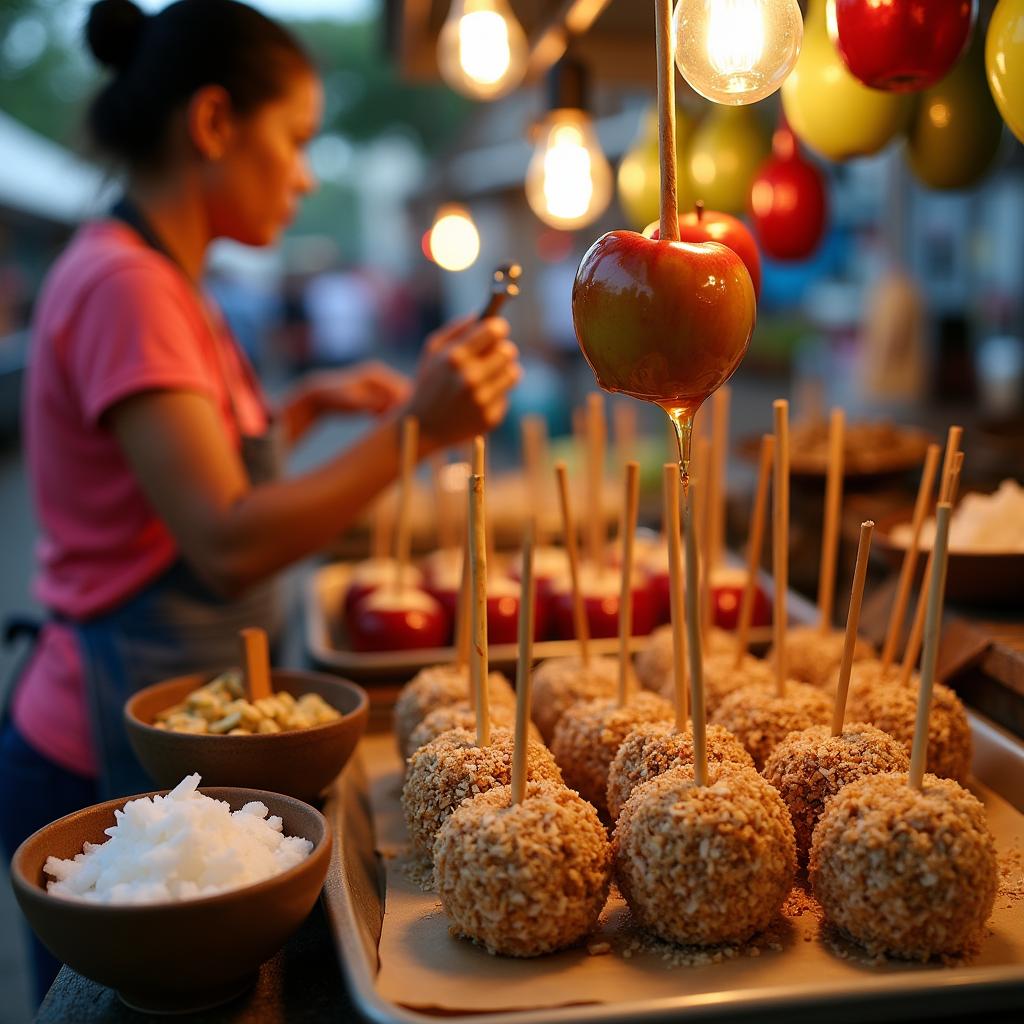 Spiced Coconut Caramel Apples