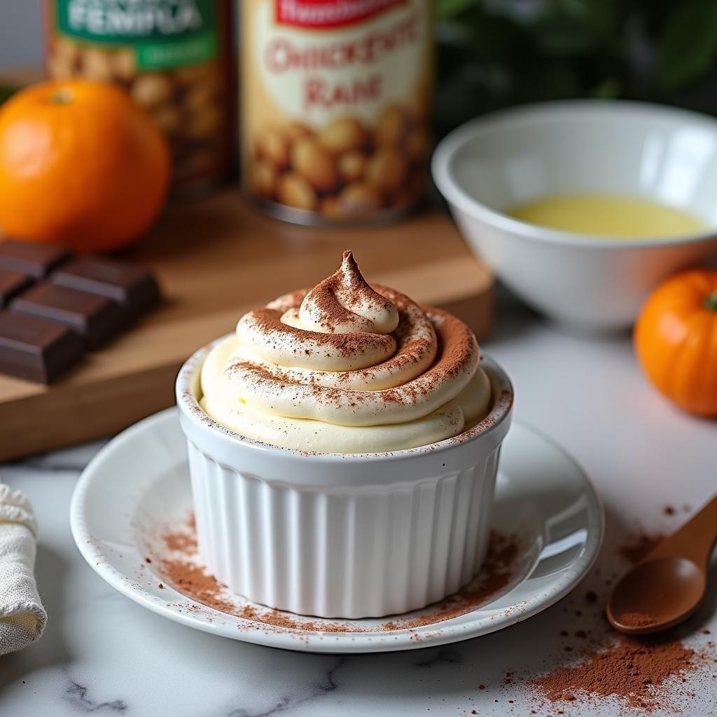 Whipped Aquafaba Chocolate Soufflé