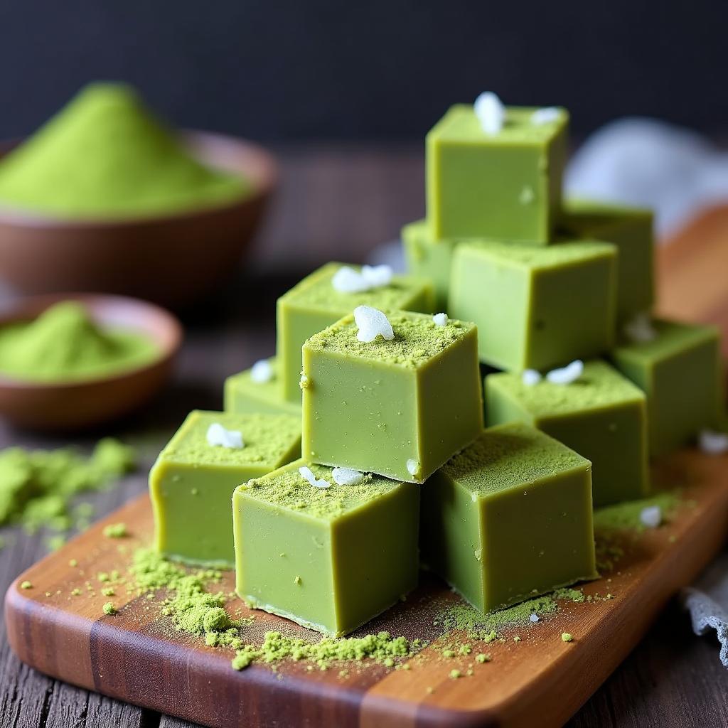 Decadent Matcha Miso Fudge