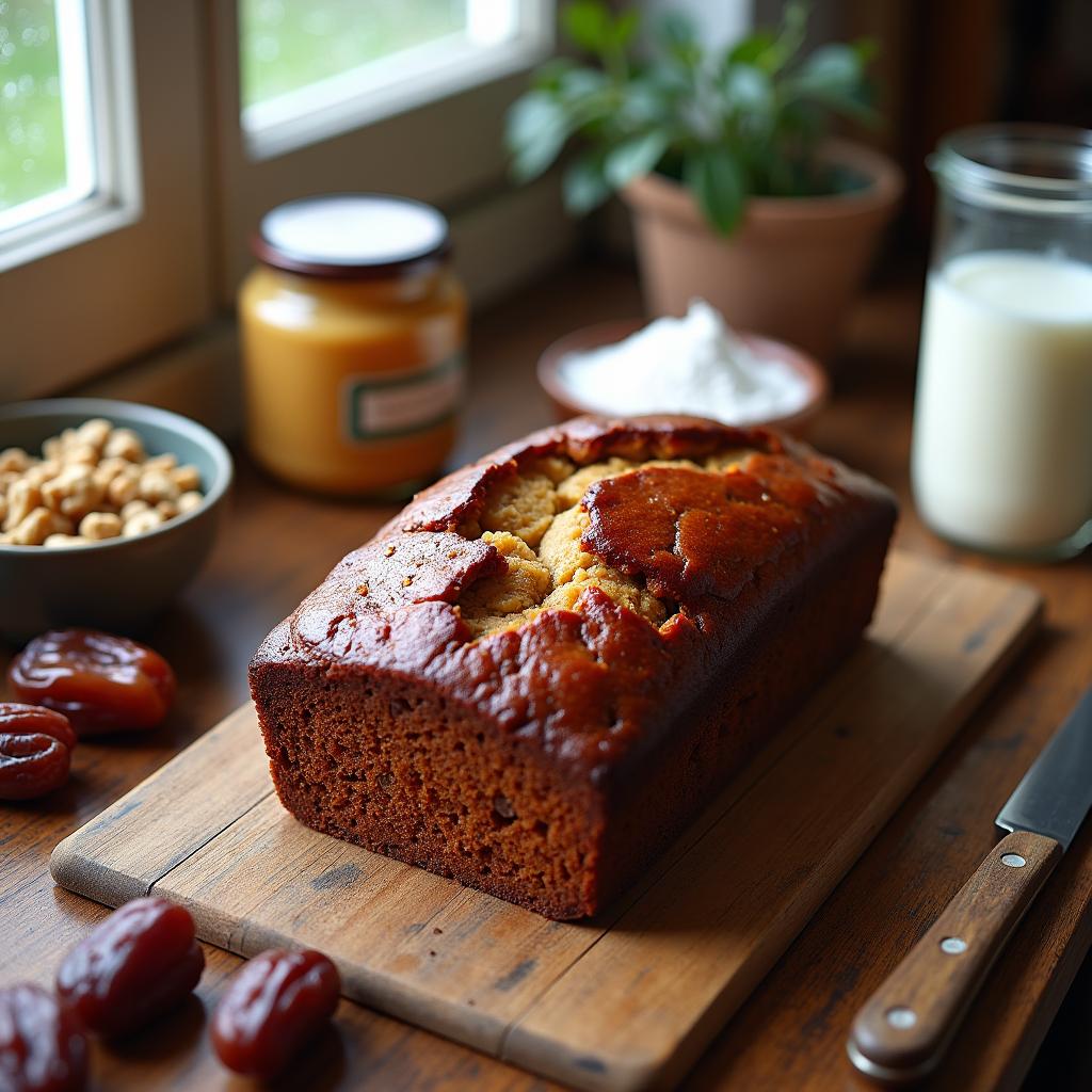 Wholesome Date Nut Bread with Chia Seeds