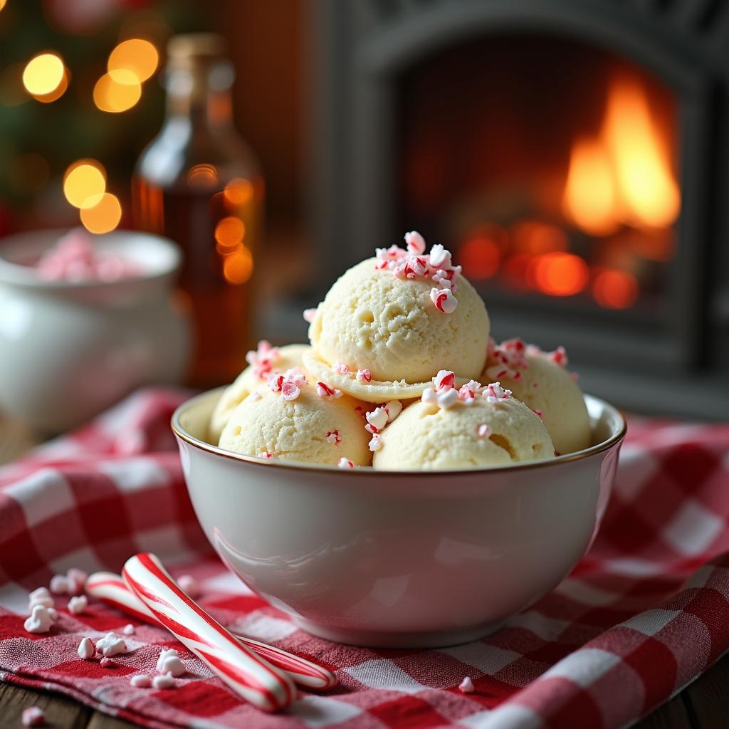 Homemade Peppermint Stick Ice Cream