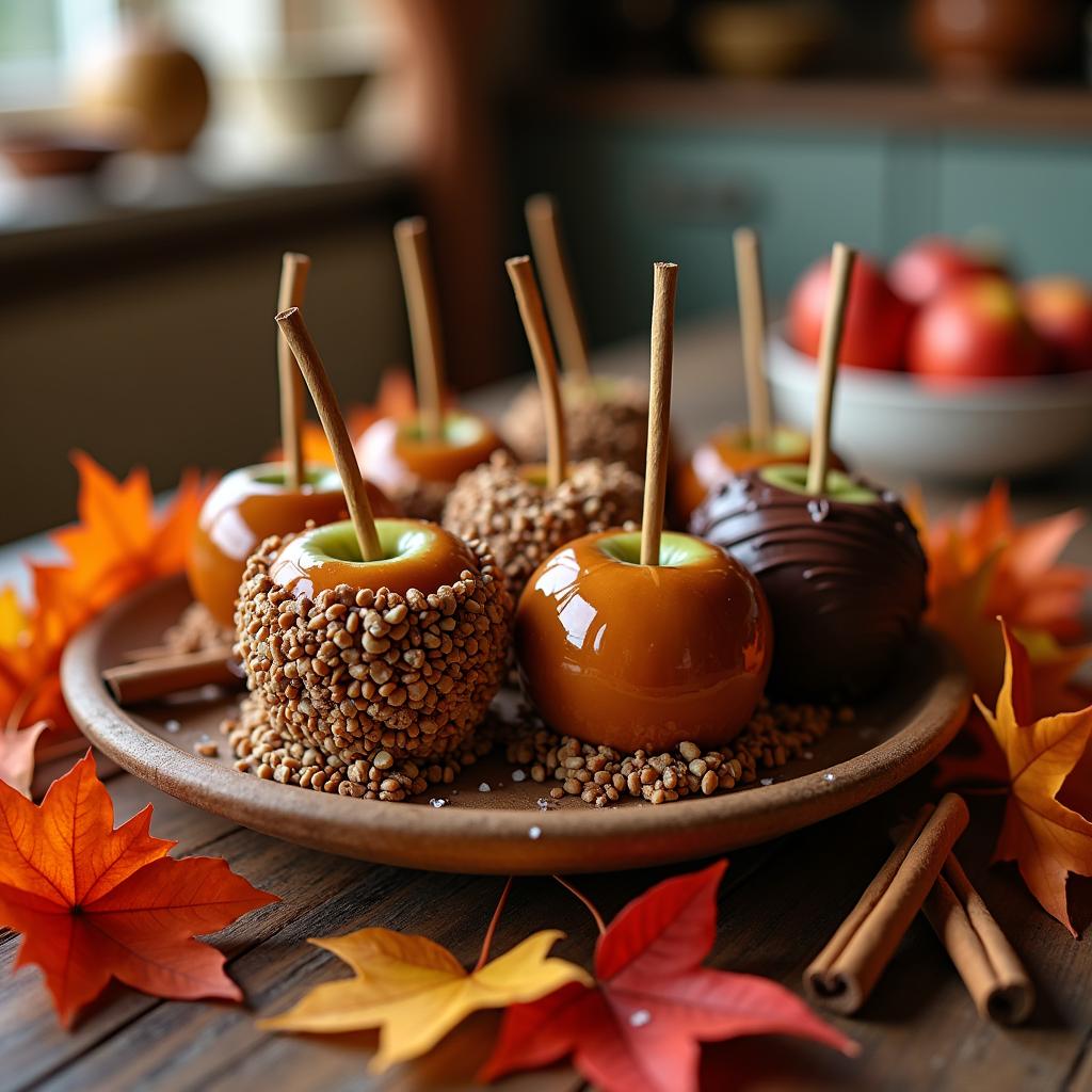 Autumn’s Embrace: Gourmet Caramel Apples with a Twist