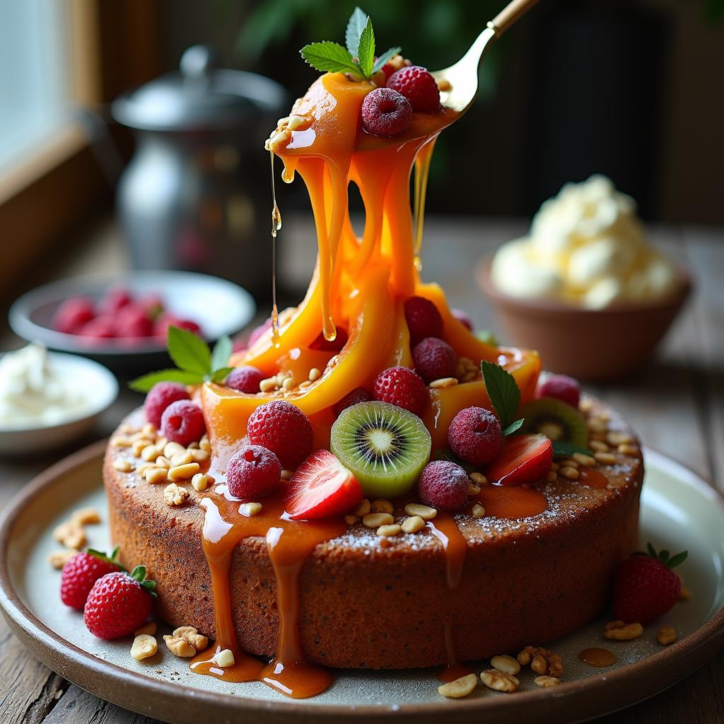 Avant-Garde Fruit Cake with Sous Vide Infused Fruits