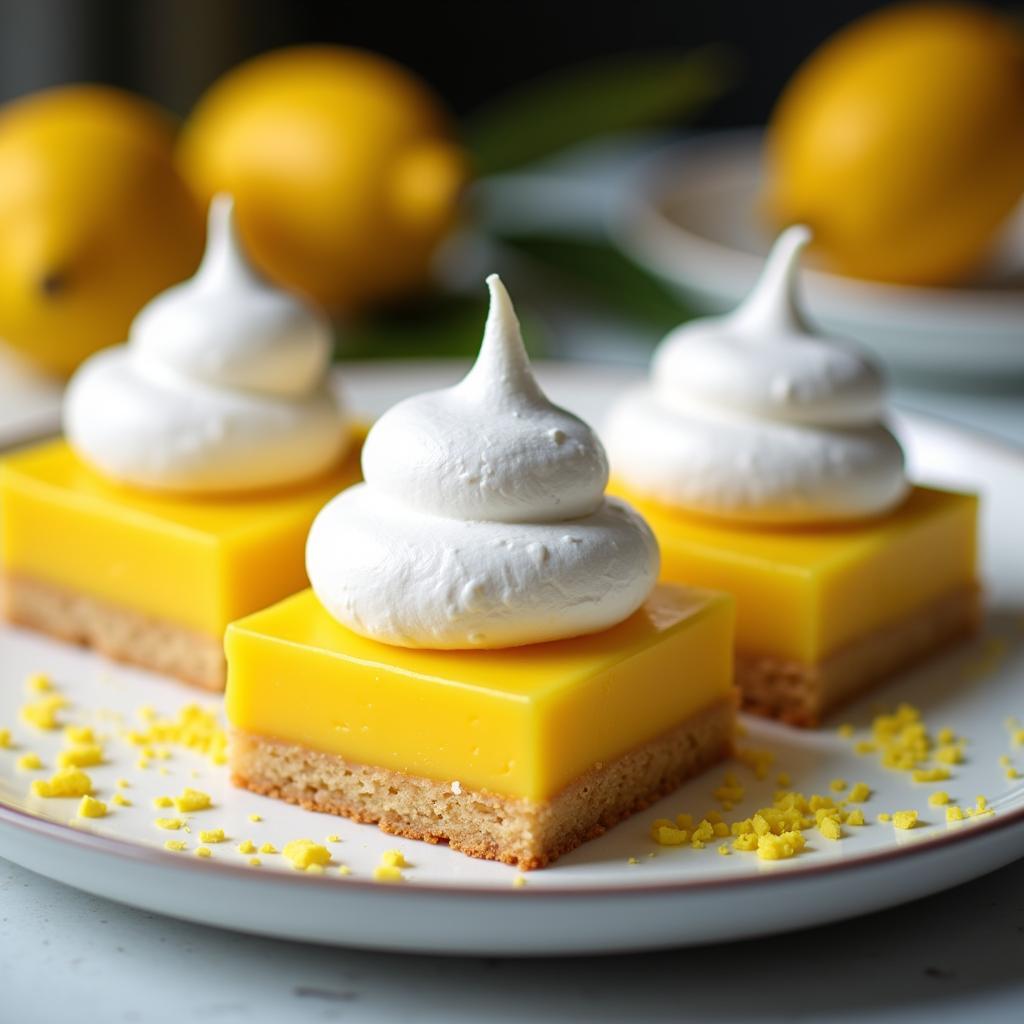 Avant-Garde Lemon Bar with Deconstructed Meringue Foam