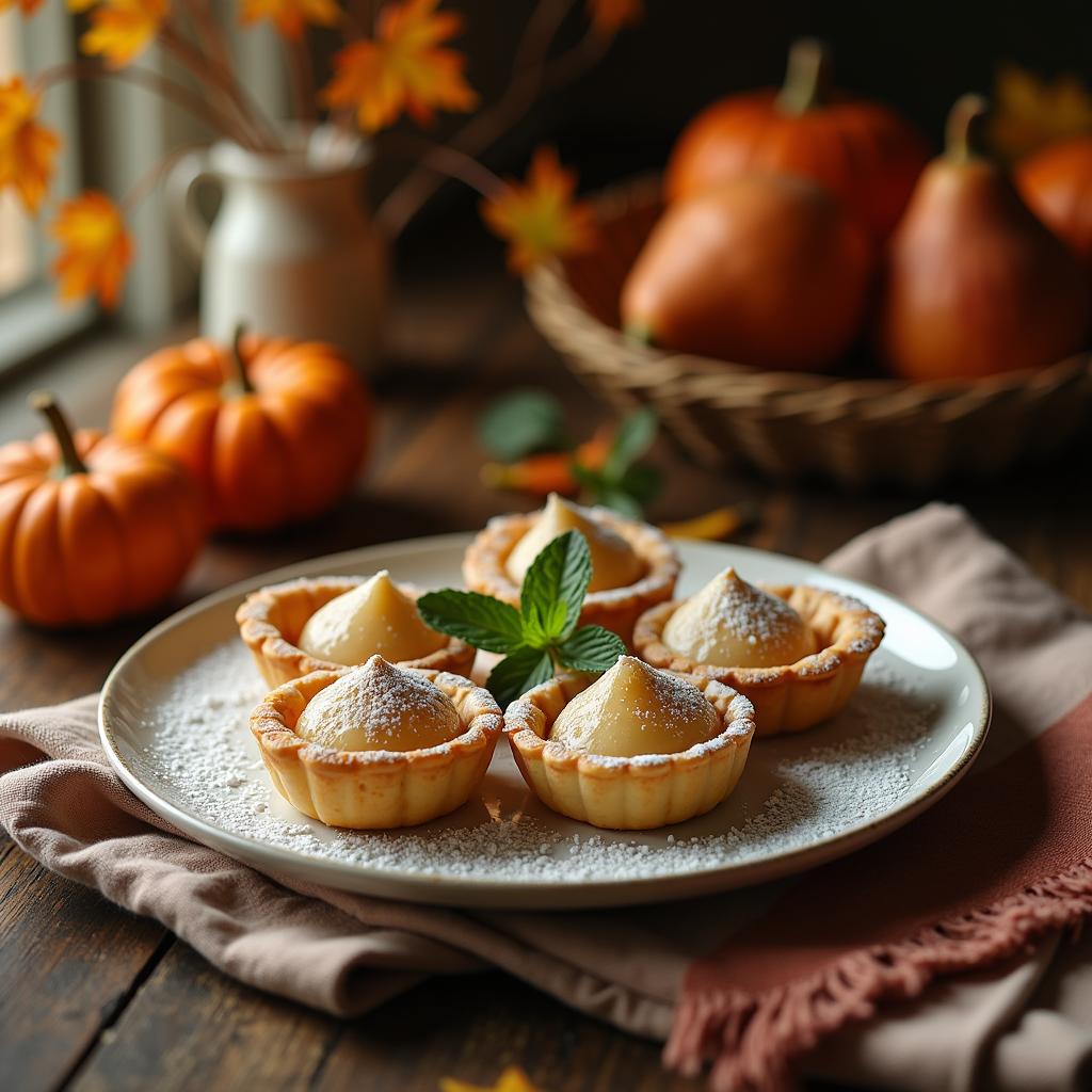 Caramelized Pear and Almond Tartlets