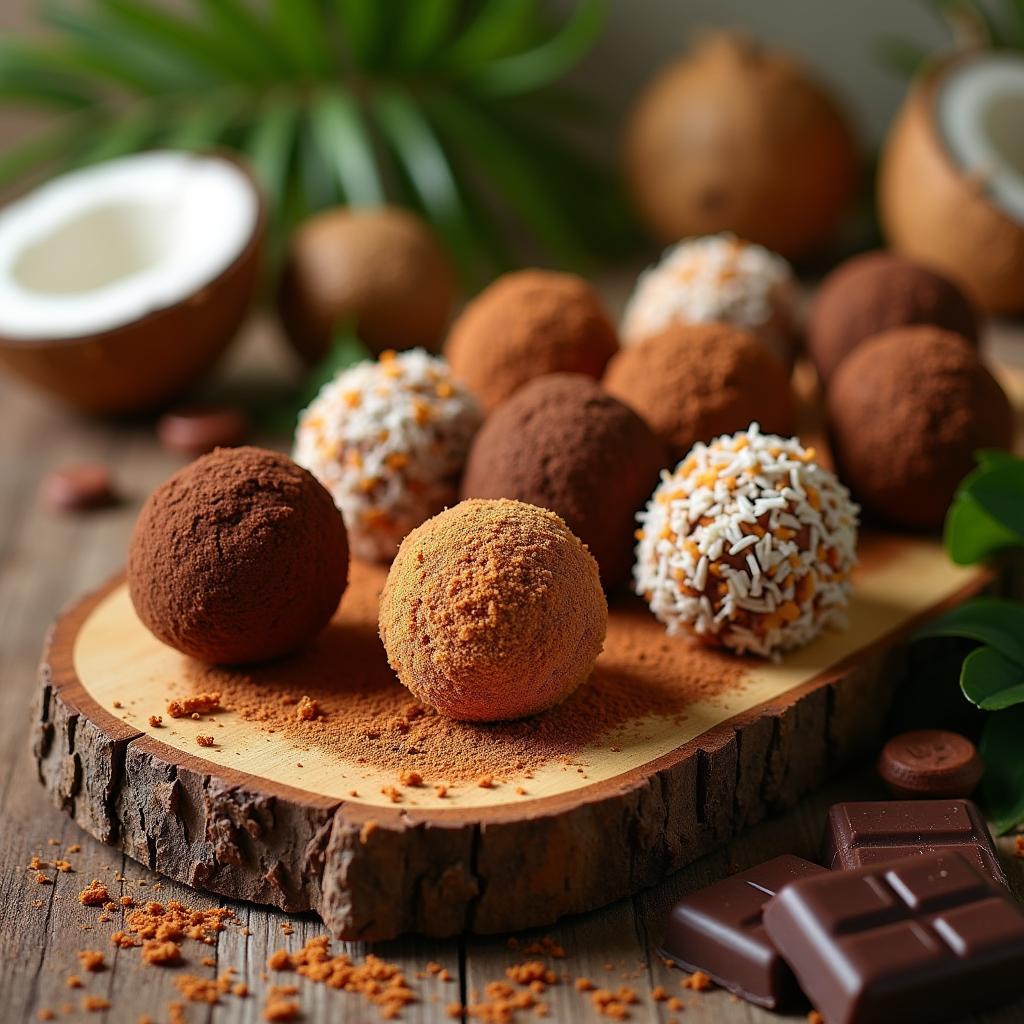 Caribbean Rum Truffles with Tropical Coconut and Spiced Chocolate