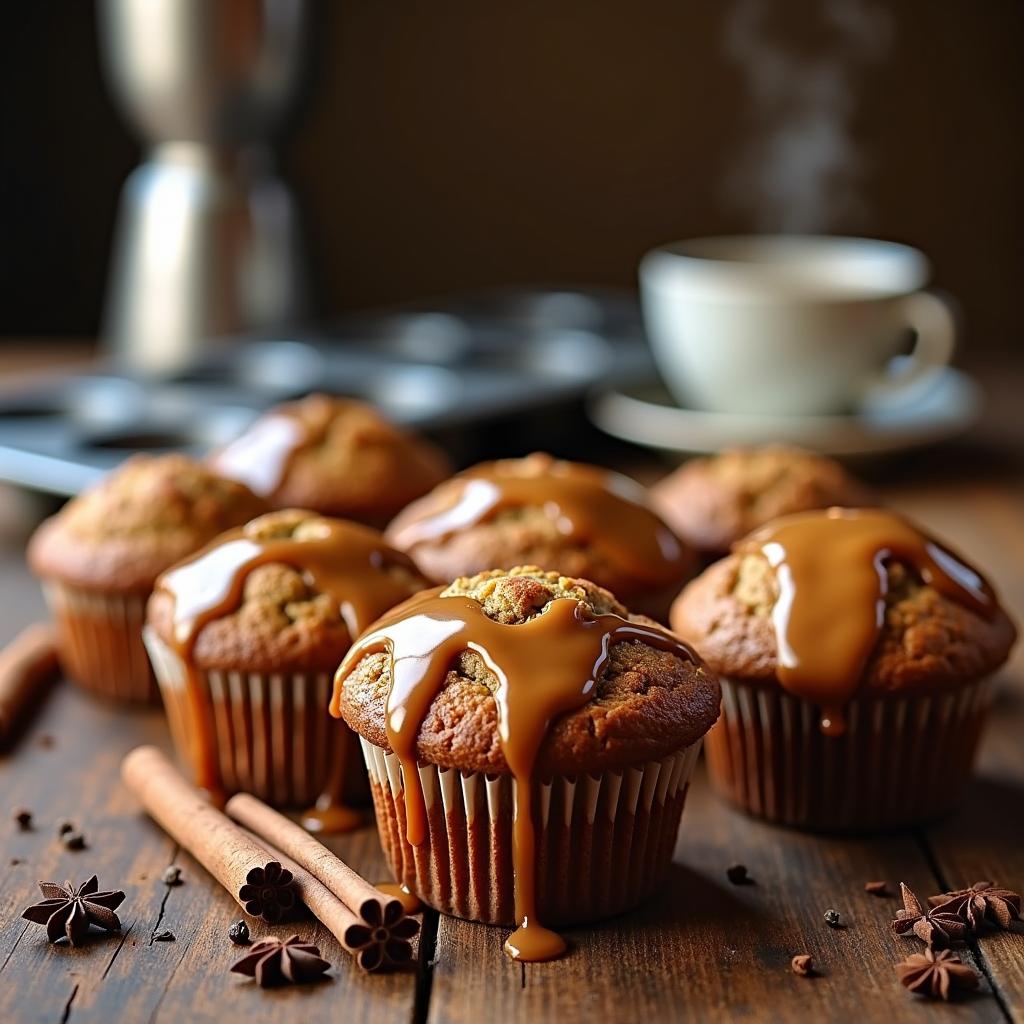 Chai-Spiced Muffins with Maple Glaze