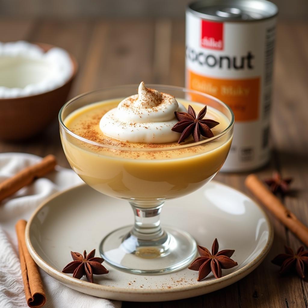 Chai-Spiced Vanilla Pudding with Coconut Whip