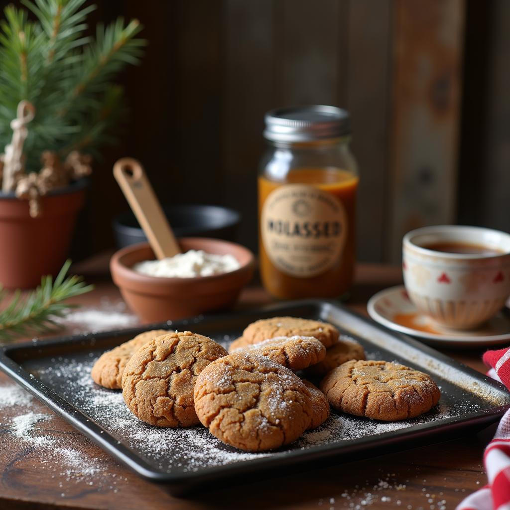 Chewy Vegan Molasses Cookies