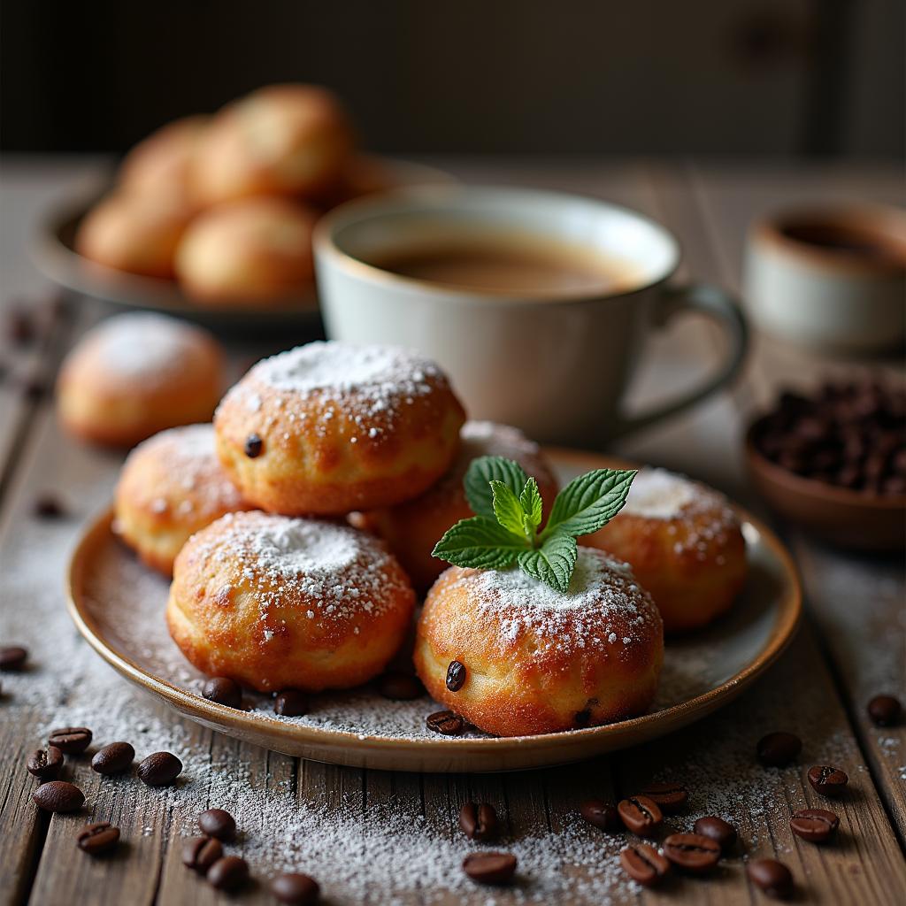 Chicory Coffee Infused Vegan Beignets