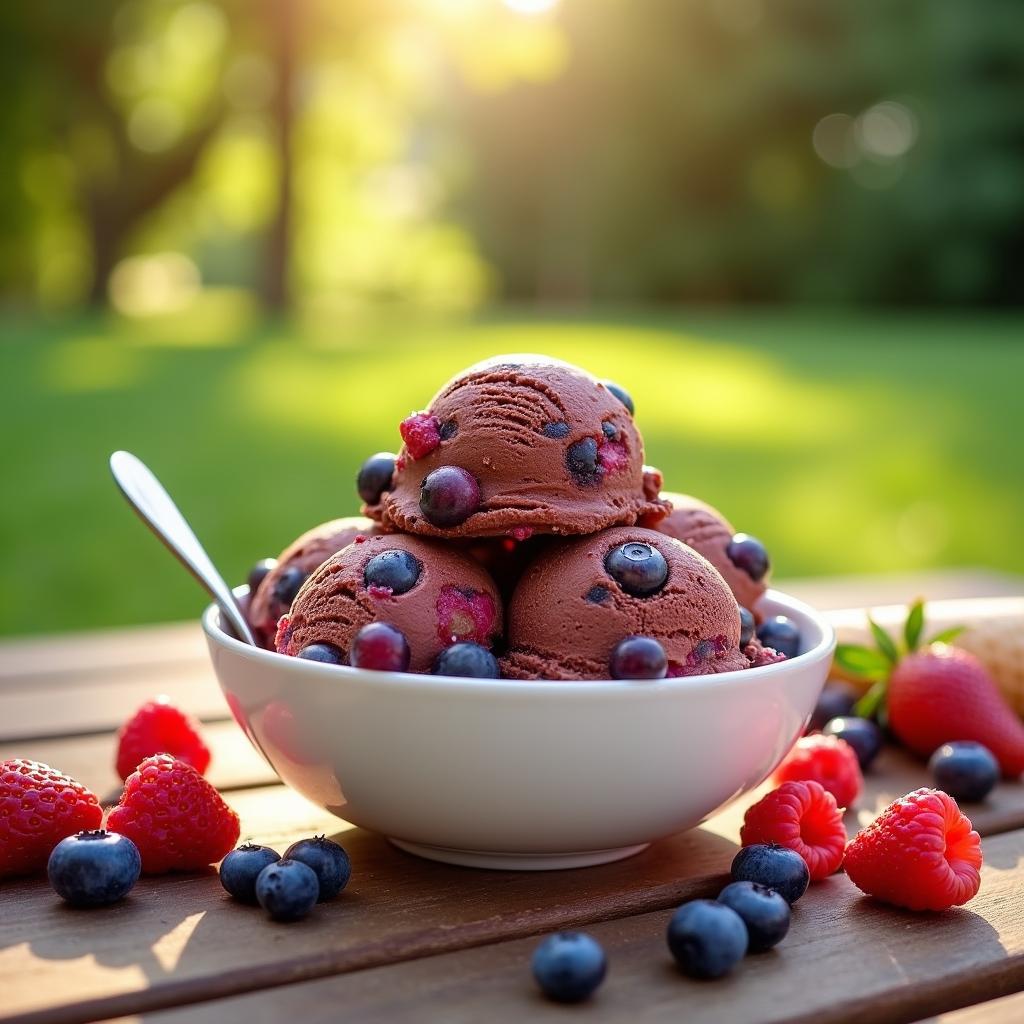 Choco-Berry Bliss: Superfood Ice Cream