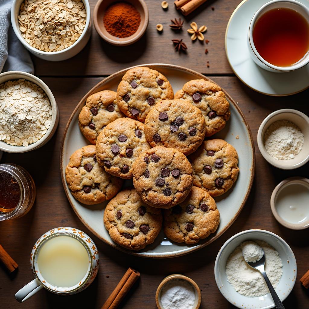 Choco-Chai Spiced Oatmeal Cookies