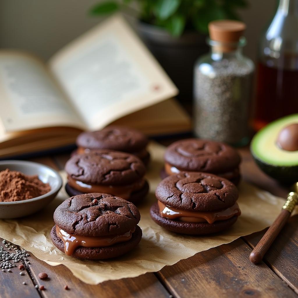 Choco-Chia Whoopie Pies with Avocado-Cacao Filling