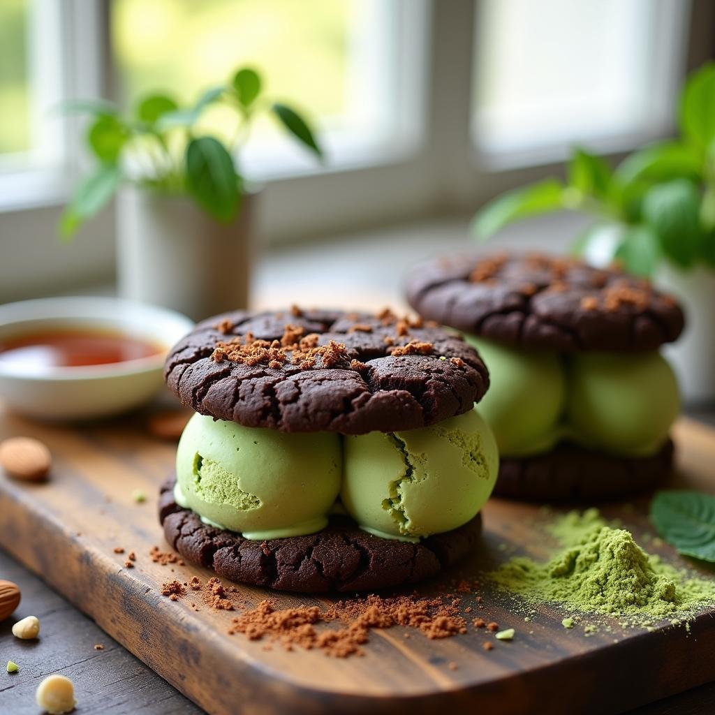 Choco-Matcha Bliss Ice Cream Sandwiches