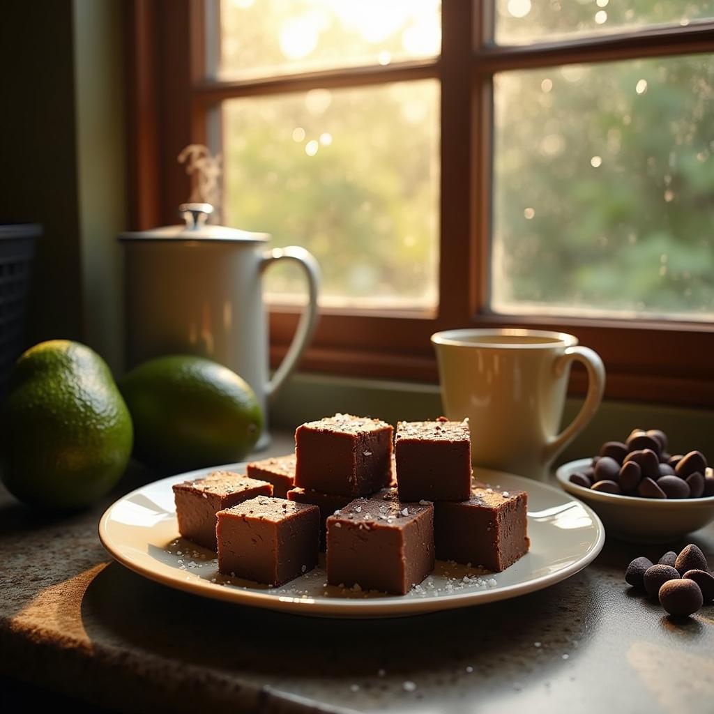 Chocolate Avocado Fudge with Sea Salt Crunch