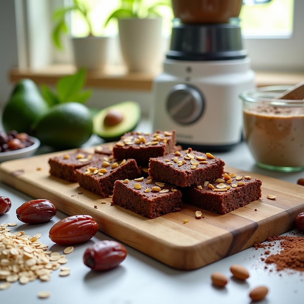 Chocolate Avocado Superfood Bars with a Spirulina Twist