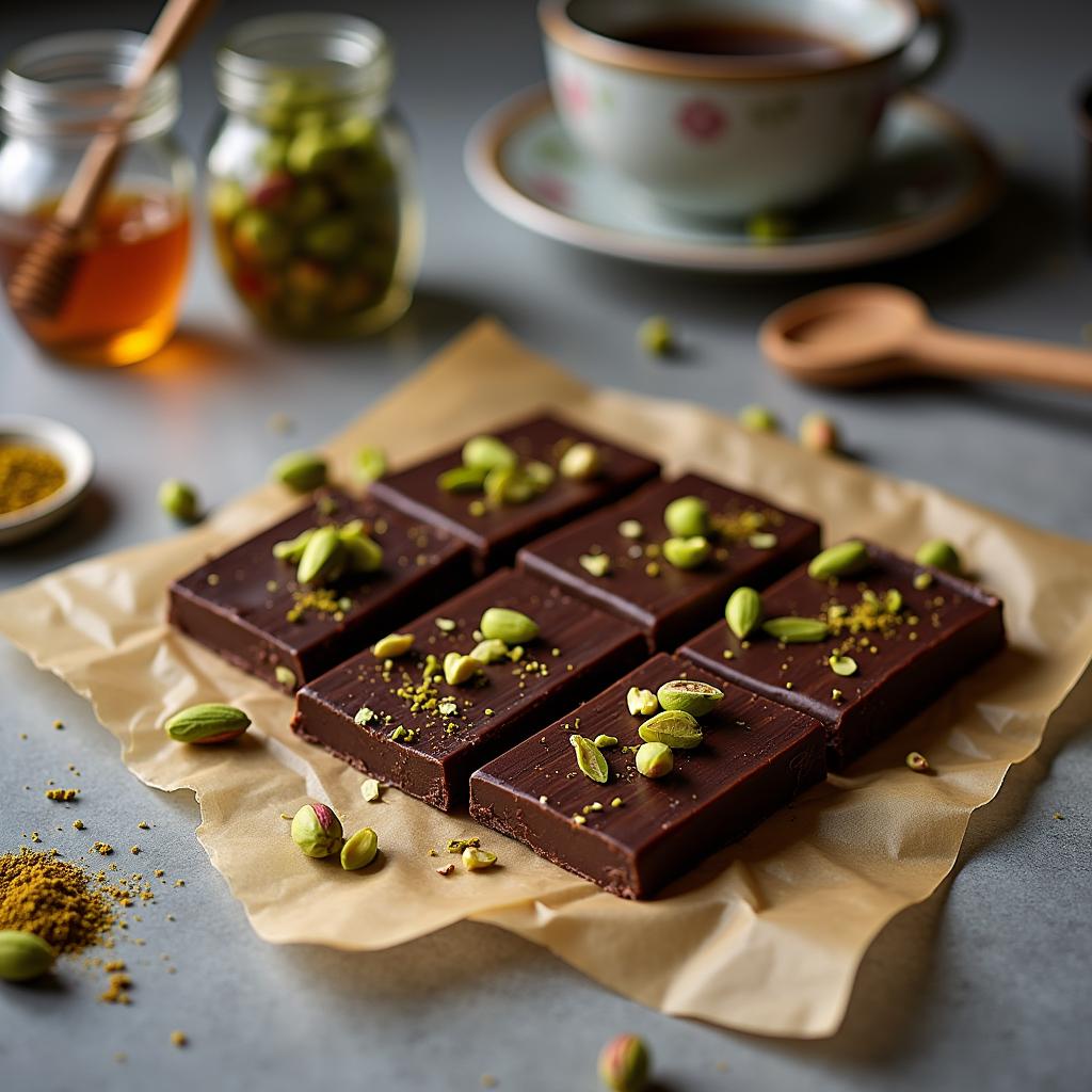 Chocolate Bar with a Twist: Cardamom & Pistachio Delight