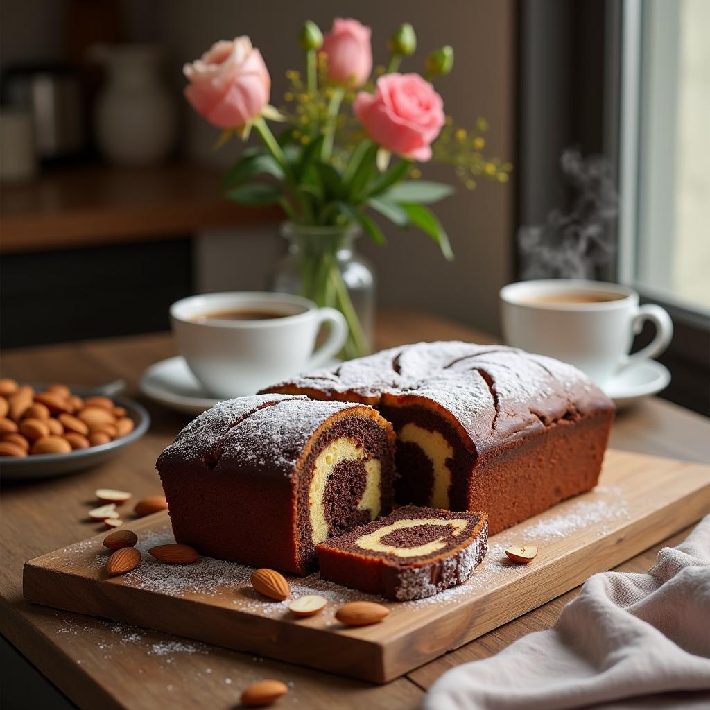 Chocolate Espresso Swirl Coffee Cake