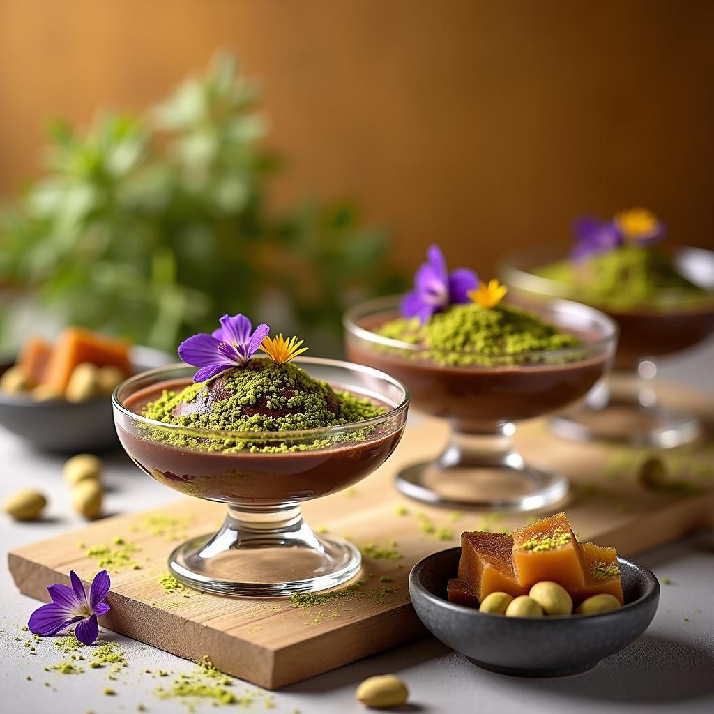 Chocolate Halva Cloud with Pistachio Dust