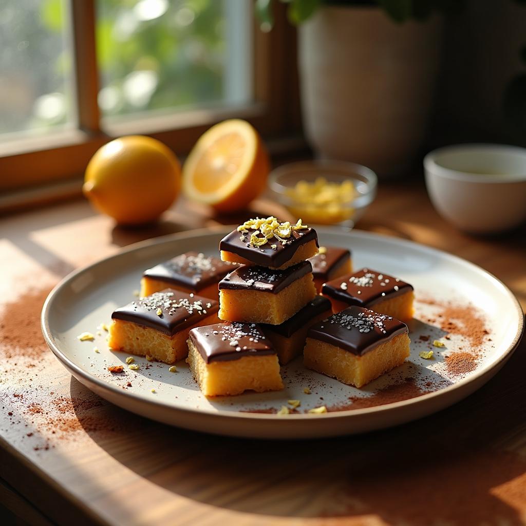 Chocolate Honeycomb Delight with Citrus Zest