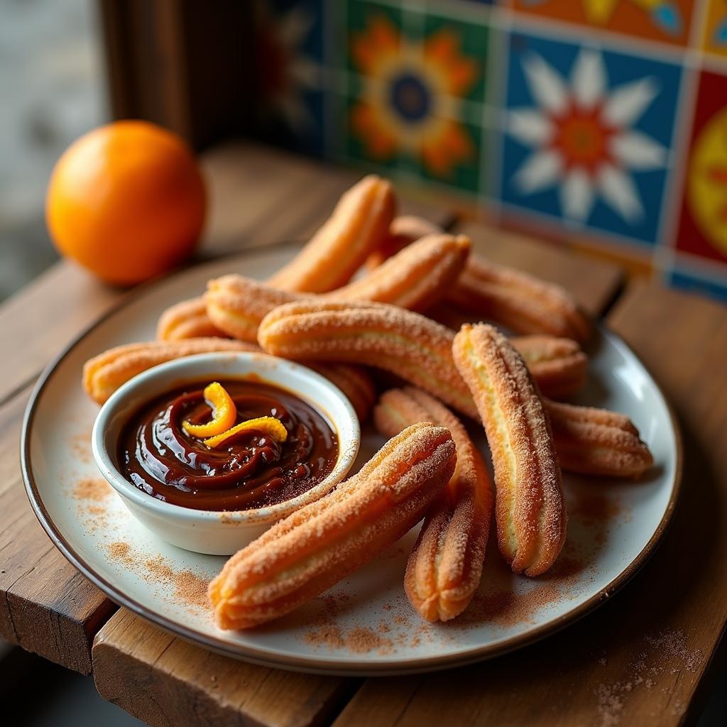 Chocolate-Infused Churros with Spiced Orange Dipping Sauce