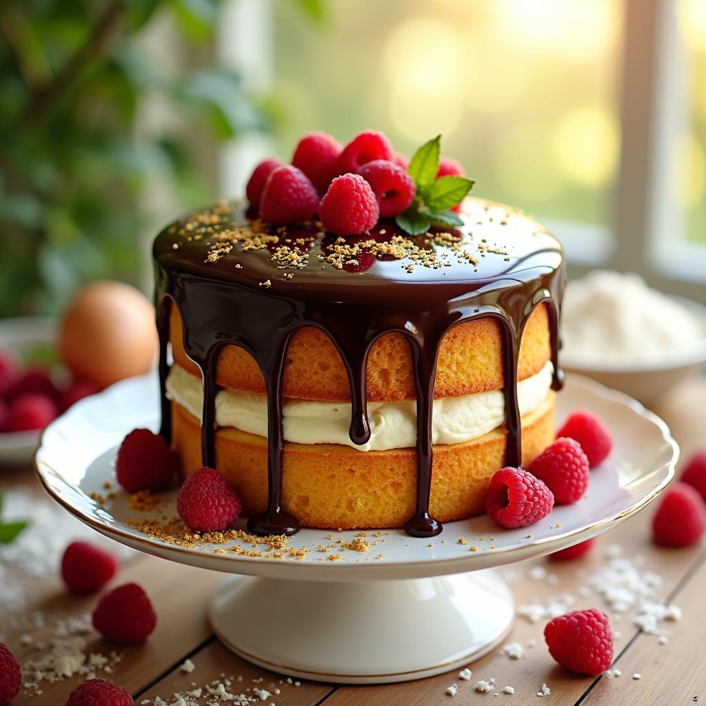 Chocolate-Infused Golden Bliss Cake