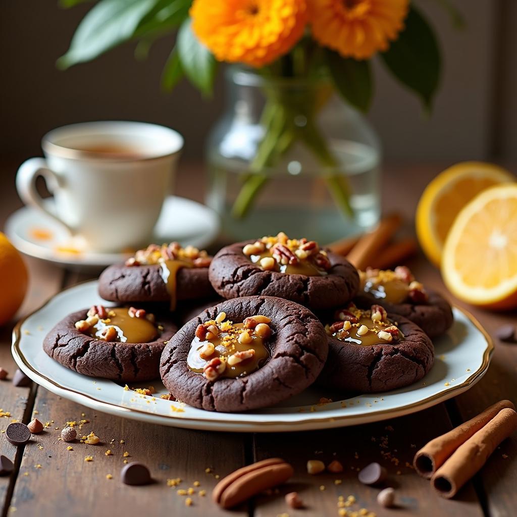 Chocolate Jumbles with Spiced Citrus Glaze