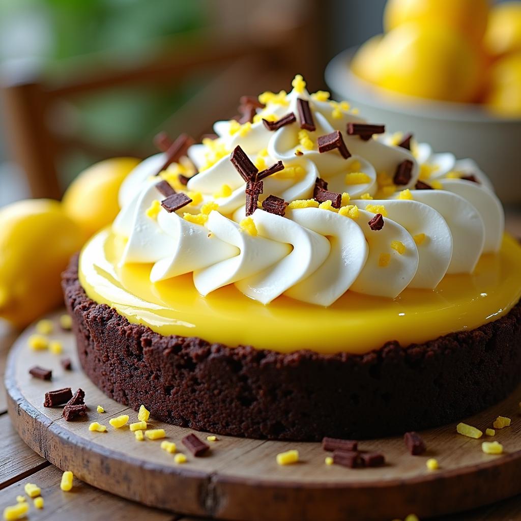 Chocolate Lemon Icebox Dream Pie