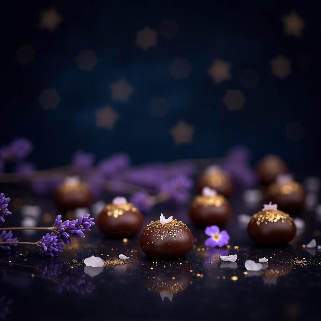 Chocolate Praline Constellations with Lavender and Sea Salt