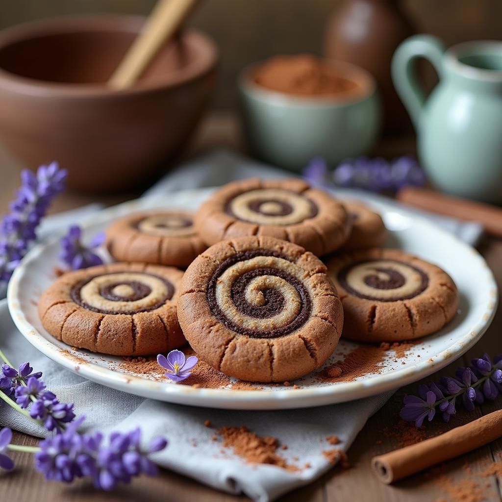 Chocolate Snickerdoodle Swirls with Lavender Essence