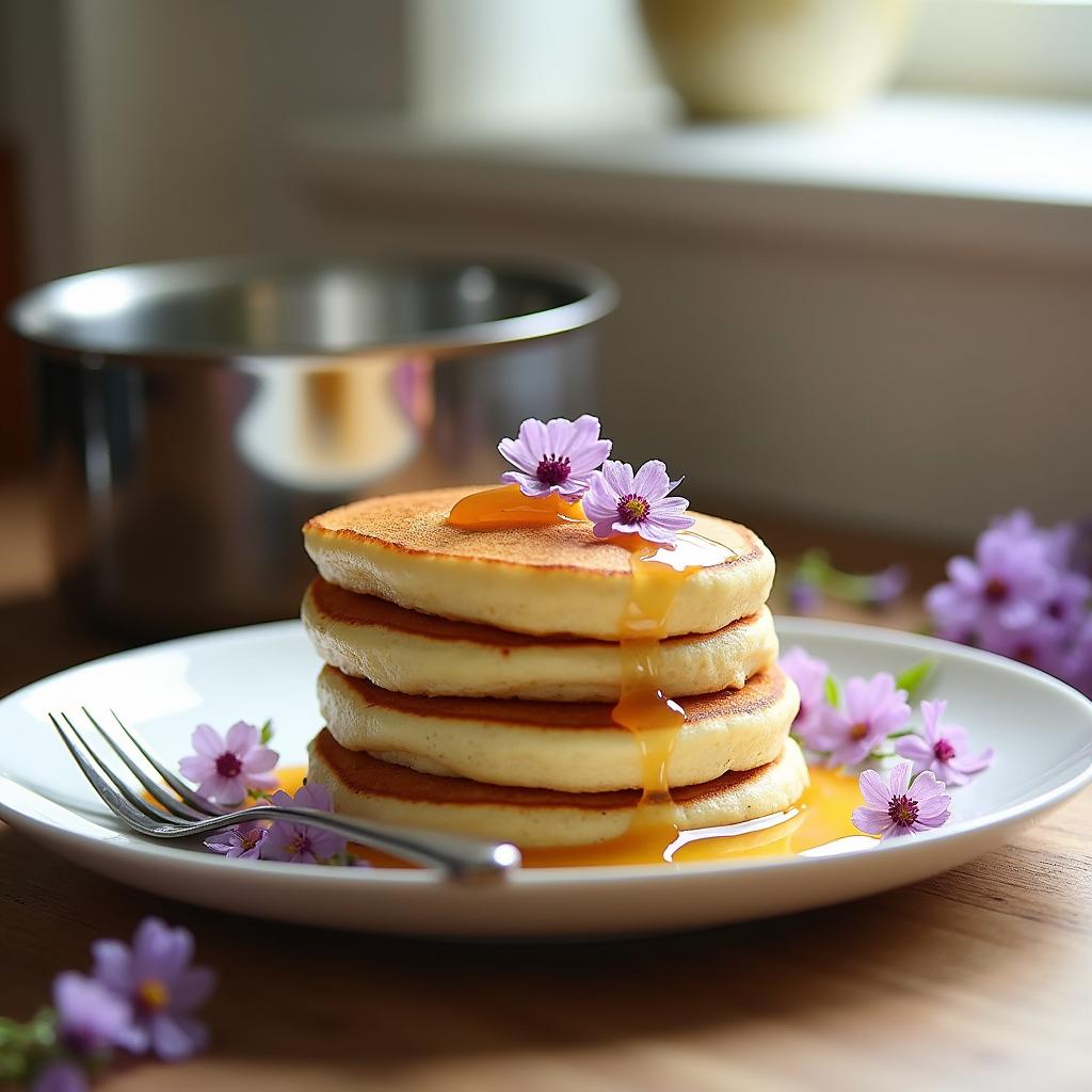 Cloud 9 Pancakes with Lavender Honey Drizzle