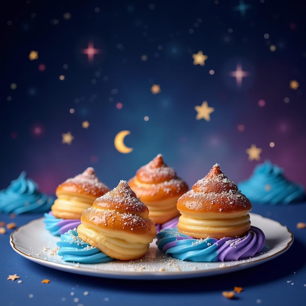 Cosmic Choux Pastry with Galactic Cream Filling