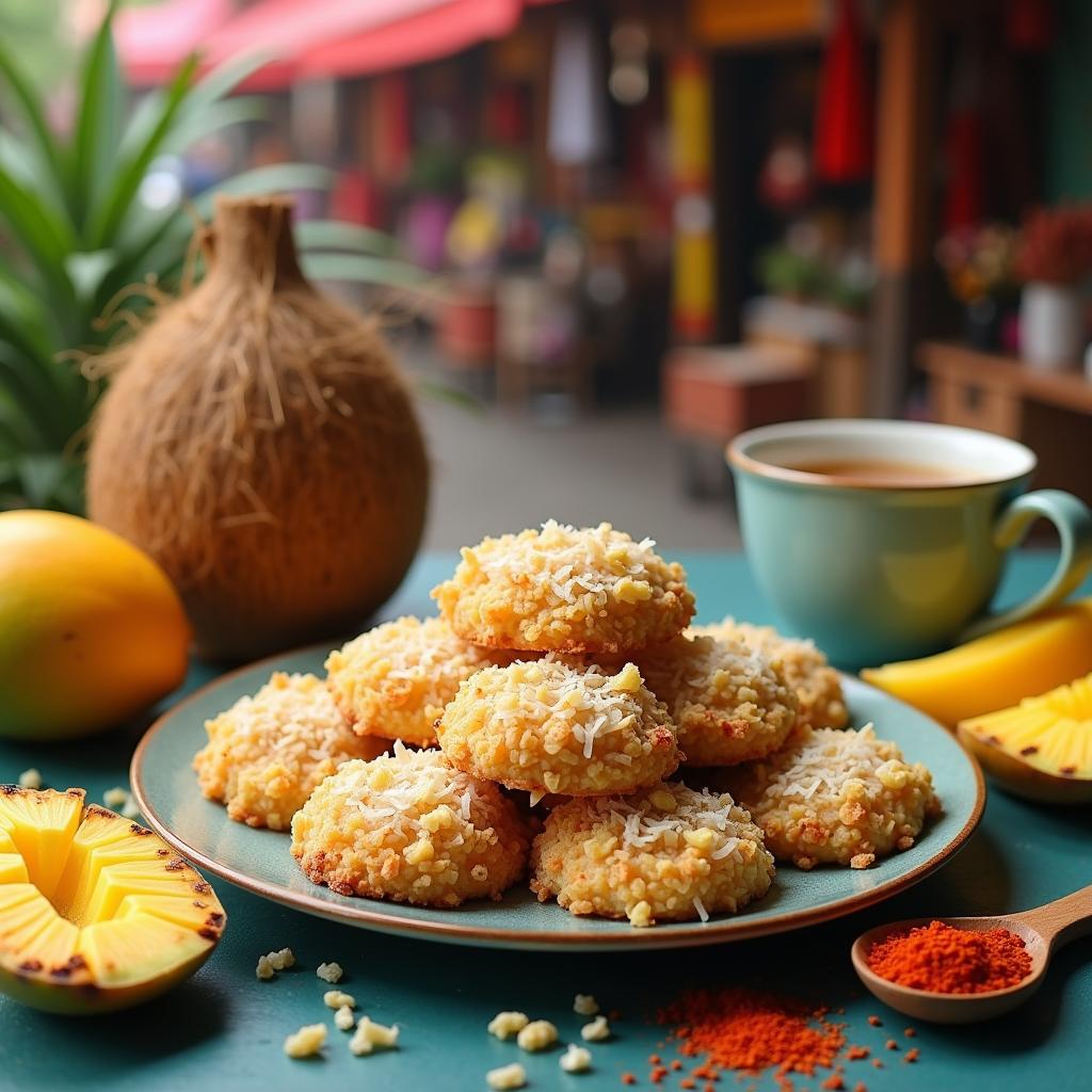 Crunchy Coconut Cornflake Cookies